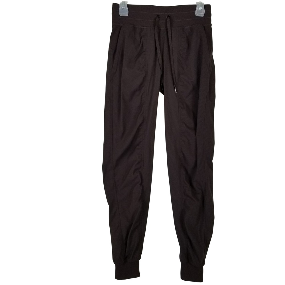 Lululemon Beyond the Studio Jogger Espresso Brown Ribbed Pants LW5ENMS Size 4